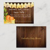 秋素朴リトルカンプキンおむつラッフルチケット エンクロージャーカード (正面/裏面)