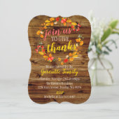 秋素朴リース感謝祭 招待状 (スタンド正面)