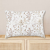 秋素朴冬茶色の花離れの模様 アクセントクッション