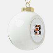 秋素朴収穫フォーククラシックTシャツ セラミックボールオーナメント (左)