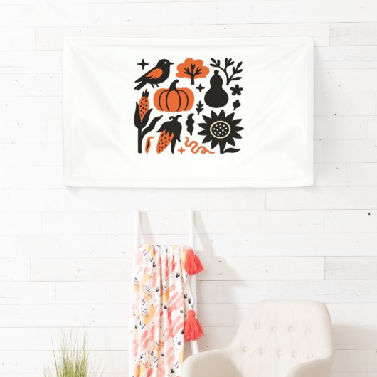 秋素朴収穫フォーククラシックTシャツ 横断幕 (インサイチュ)