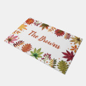 秋素朴収穫紅葉ファームハウス ドアマット (アングル)