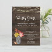 秋素朴女性誕生日招待状 招待状 (スタンド正面)