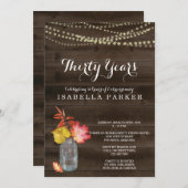 秋素朴女性誕生日招待状 招待状 (正面/裏面)