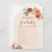 秋素朴小さなカボチャがベビーゲームを望む 招待状 (正面)