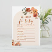 秋素朴小さなカボチャがベビーゲームを望む 招待状 (スタンド正面)