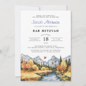 秋素朴山バー（ユダヤ教の）バル・ミツバー 招待状 (正面)