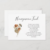 秋素朴山花新婚旅行資金カード 招待状 (正面/裏面)