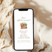 秋素朴彼女は市場から外れているブライダルシャワー 招待状