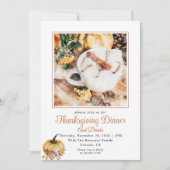 秋素朴感謝祭招待状 招待状 (正面)