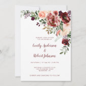 秋素朴房保水彩花 招待状 (正面)