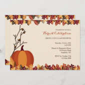 秋素朴招待状 招待状 (正面/裏面)