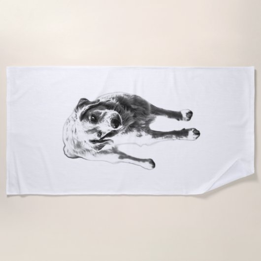 秋素朴時計 ビーチタオル (正面)