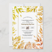 秋素朴景観 |秋の葉の感謝祭 招待状 (正面)