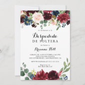 秋素朴書道スペインのブライダルシャワー 招待状 (正面)