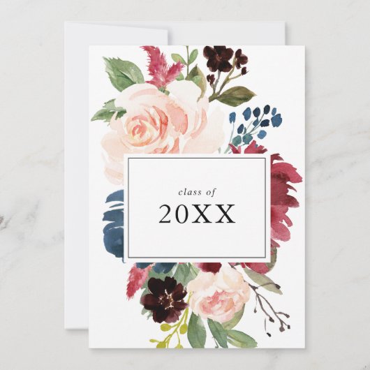 秋素朴書道モダン卒業会 招待状 (裏面)