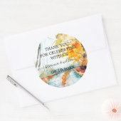 秋素朴林結婚式の引き出物 ラウンドシール (封筒)