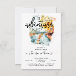 秋素朴林 |ブライダルシャワーの招待 招待状