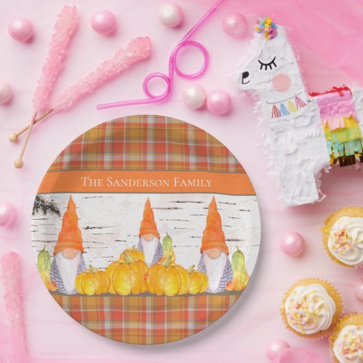 秋素朴格言オレンジプライドかぼちゃ ペーパープレート (パーティー)