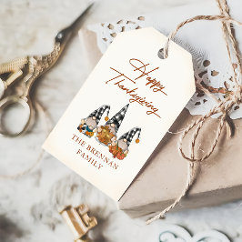 秋素朴格言カボプキンハッピーサンクスギビング ギフトタグ