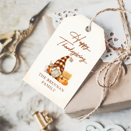 秋素朴格言カボプキンハッピーサンクスギビング ギフトタグ