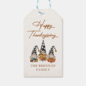 秋素朴格言カボプキンハッピーサンクスギビング ギフトタグ (裏面)