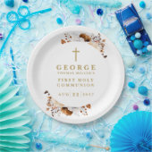 秋素朴植物第モダン1聖餐式 ペーパープレート (パーティー)