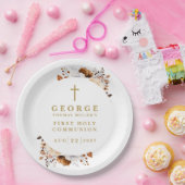 秋素朴植物第モダン1聖餐式 ペーパープレート (パーティー)