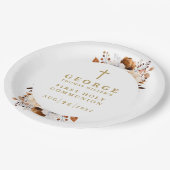 秋素朴植物第モダン1聖餐式 ペーパープレート (アングル)