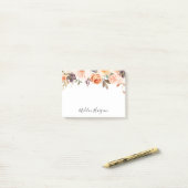 秋素朴水色フローラパーソナライズされた ポストイット (デスク上)