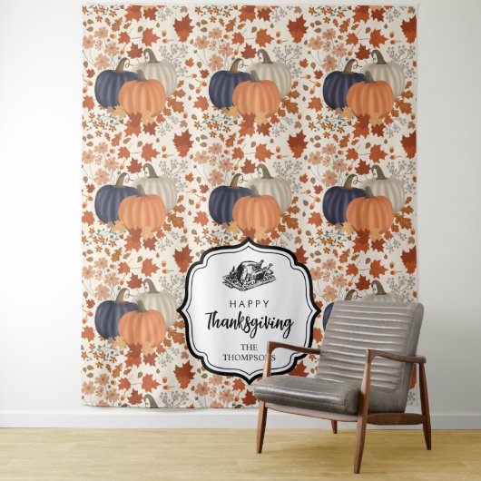 秋素朴秋かぼちゃ山花感謝祭 タペストリー (インサイチュ)