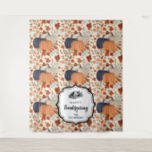 秋素朴秋かぼちゃ山花感謝祭 タペストリー (正面)