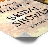 秋素朴秋のツリーライトブライダルシャワー ポスター (角)