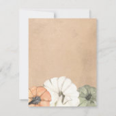 秋素朴秋の写真の結婚式の日付を保存 招待状 (裏面)