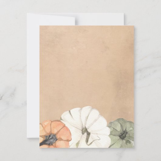 秋素朴秋の写真の結婚式の日付を保存 招待状 (裏面)