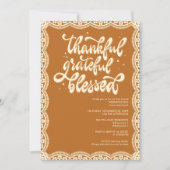 秋素朴秋の友情テラコッタ 招待状 (正面)