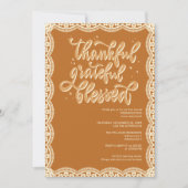 秋素朴秋の友情テラコッタ 招待状 (正面)