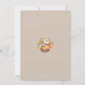 秋素朴秋の収穫物バスケットニュートラル結婚ズ 招待状 (裏面)