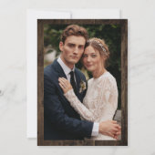 秋素朴秋の木の結婚式の日付を保存 招待状 (裏面)