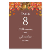 秋素朴秋の結婚式 テーブルナンバー (裏面)