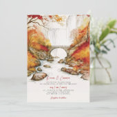 秋素朴秋の風景結婚式招待状 招待状 (スタンド正面)