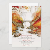 秋素朴秋の風景結婚式招待状 招待状 (正面/裏面)