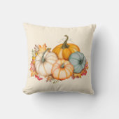 秋素朴秋オレンジブルーパンプキンス クッション (正面)
