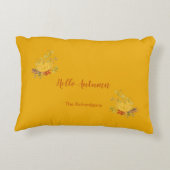 秋素朴秋カボチャ色 アクセントクッション (裏面)