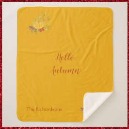 秋素朴秋カボチャ色 シェルパブランケット