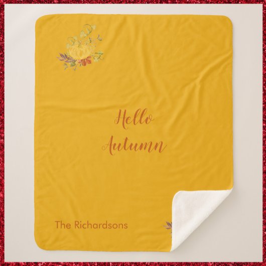 秋素朴秋カボチャ色 シェルパブランケット