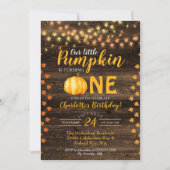 秋素朴秋カントリー誕生日 招待状 (正面)