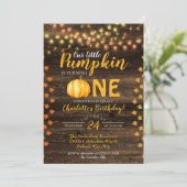 秋素朴秋カントリー誕生日 招待状 (スタンド正面)