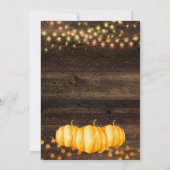 秋素朴秋カントリー誕生日 招待状 (裏面)