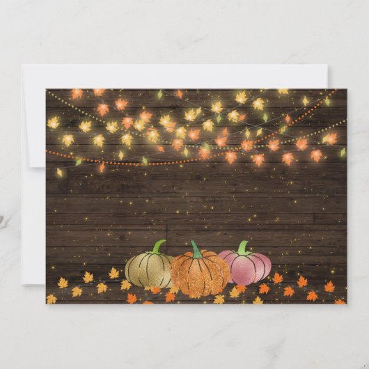 秋素朴秋フォトカントリー誕生日 招待状 (裏面)